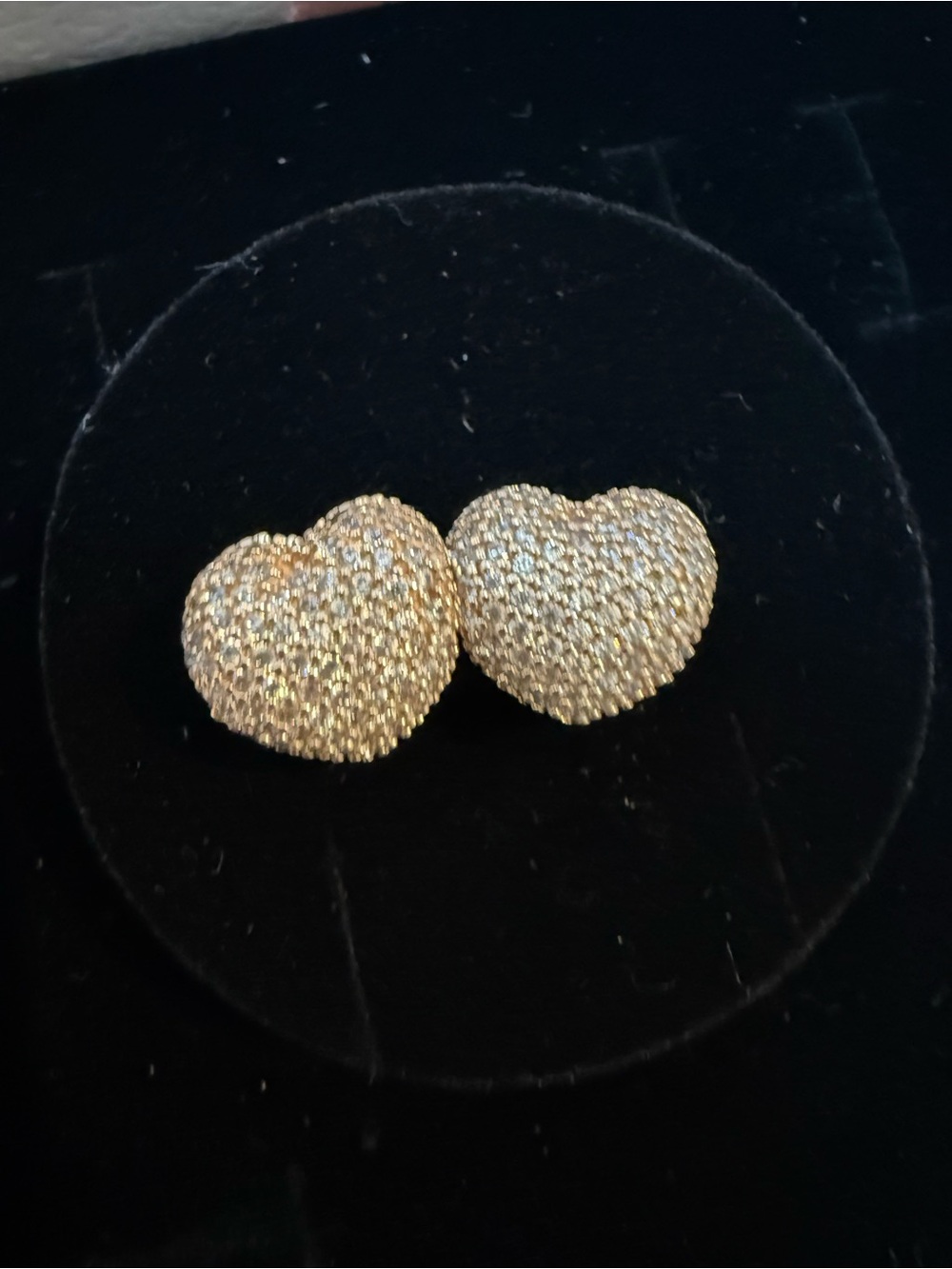 Pandora RoseGold Pave Heart clips  - Sparkling